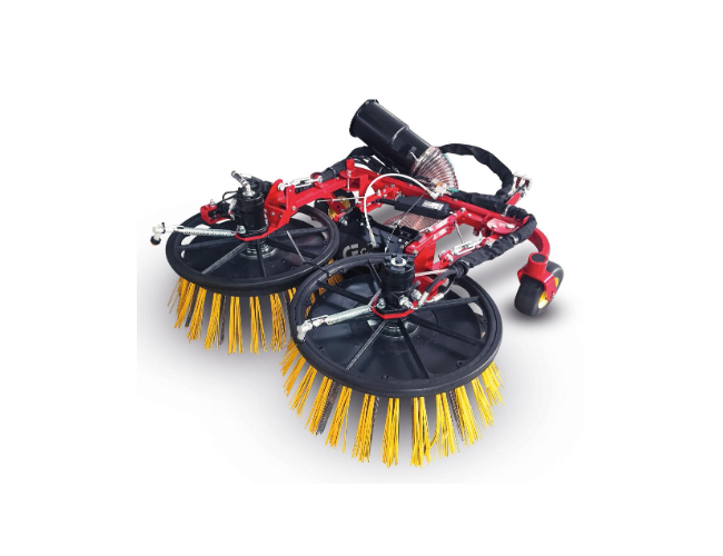 Single-stage sweeper with collection